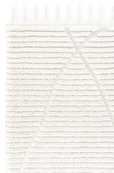 Eko Halı Terazzo 07 White Hav Toz Vermez Krem Bej Yumuşak ve Parlak Tuşeli İskandinav Halı