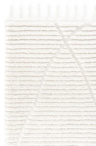 Eko Halı Terazzo 07 White Hav Toz Vermez Krem Bej Yumuşak ve Parlak Tuşeli İskandinav Halı