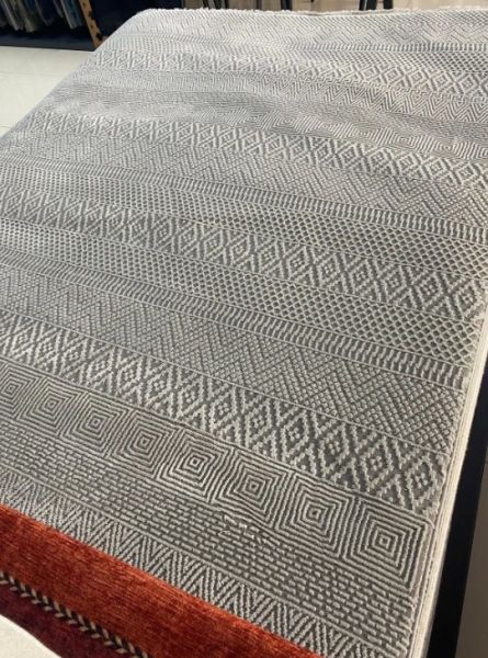 Merinos Recycle Koleksiyonu 38422 096 Gri Modern Dokuma Salon Mutfak Halısı Yolluk