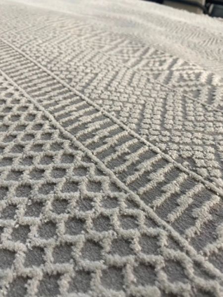 Merinos Rcycle Koleksiyonu 38422 096 Gri Modern Dokuma Salon Mutfak Halısı Yolluk