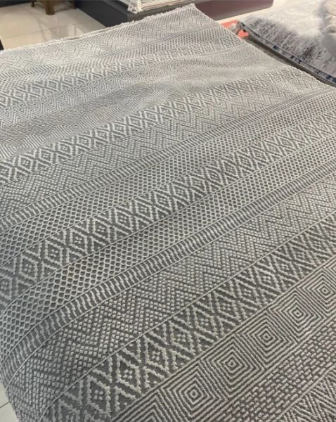 Merinos Recycle Koleksiyonu 38422 096 Gri Modern Dokuma Salon Mutfak Halısı Yolluk