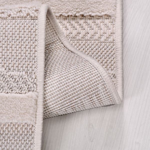 Crea Halı İzgi IM03K Kabartmalı Modern Geometrik Desenli Hav Toz Vermez Salon Halısı  My Crea Home