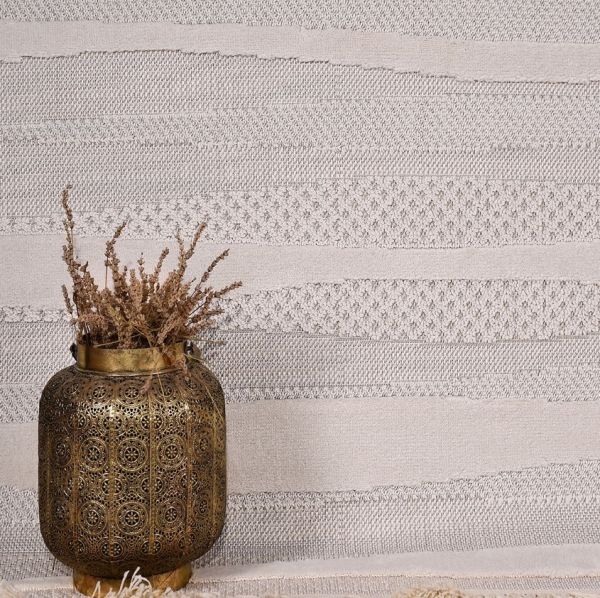 Crea Halı İzgi IM03K Kabartmalı Modern Geometrik Desenli Hav Toz Vermez Salon Halısı  My Crea Home