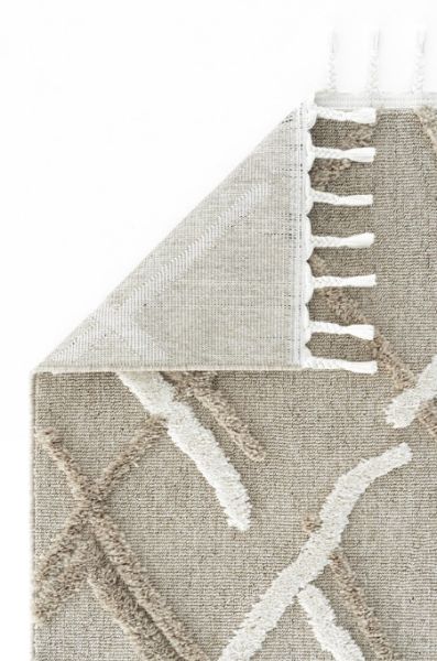 Eko Halı Terazzo 03 Beige White Hav Toz Vermez Krem Bej Yumuşak ve Parlak Tuşeli İskandinav Halı