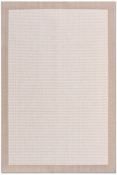 Crea Halı Andora AS05 Krem Bej Bordürlü Sisal Halı Hasır Doku Çerçeveli Halı My Crea Home