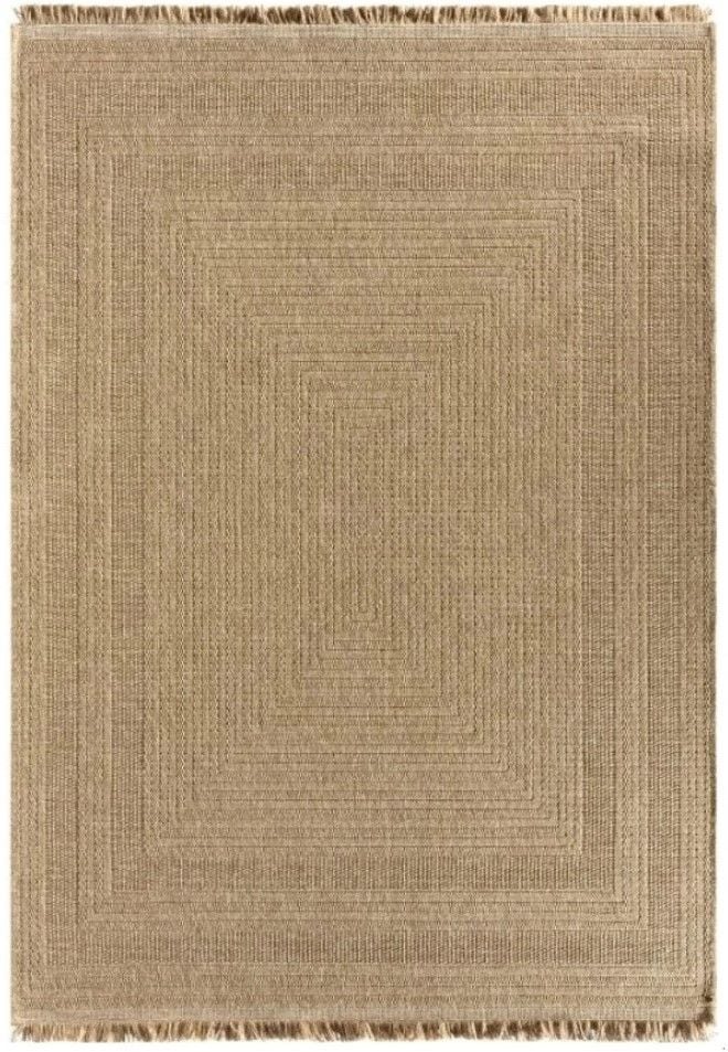 Seyran Halı 668 Bej İndia Naturel Modern Jüt Dokulu Kahve Halı Hasır Model Yolluk Jüt Halı