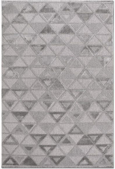 Crea  Halı Zara ZT01 Gri Kabartmalı Salon Oturma Odası Halısı Yolluk Koridor Mutfak Halısı Modern Halı