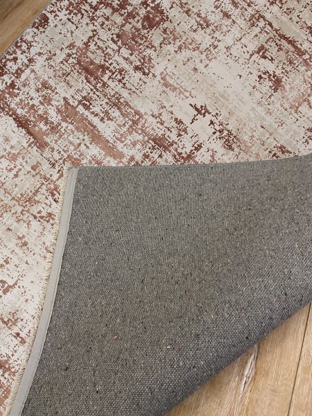 Drom Kaymaz Tabanlı Yıkanabilir Kahve Modern Salon Halısı