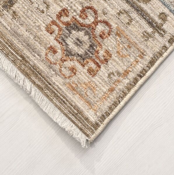 Crea Halı Alya AV05 Vintage Eskitme Desen Yumuşak Tuşeli Etnik Dokuma Taban Etnik Salon Oturma Odası Halısı My Crea Home