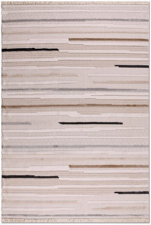 Crea Halı İzgi IM04K Multi Kabartmalı Modern Geometrik Desenli Hav Toz Vermez Salon Halısı  My Crea Home