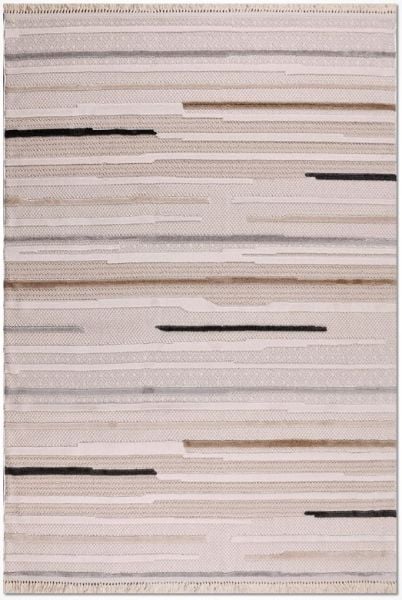 Crea Halı İzgi IM04K Multi Kabartmalı Modern Geometrik Desenli Hav Toz Vermez Salon Halısı  My Crea Home