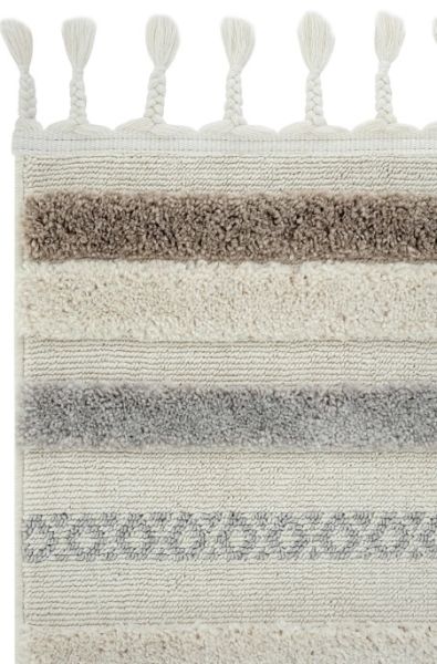 Eko Halı Terazzo 01 White Grey Hav Toz Vermez Krem Bej Yumuşak ve Parlak Tuşeli İskandinav Halı