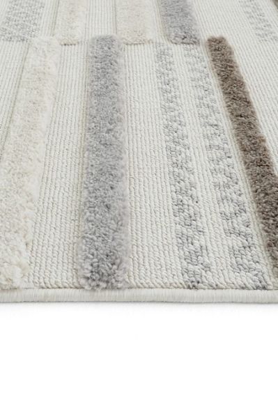 Eko Halı Terazzo 01 White Grey Hav Toz Vermez Krem Bej Yumuşak ve Parlak Tuşeli İskandinav Halı
