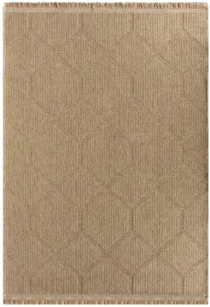 Seyran Halı 669 Bej İndia Naturel Modern Jüt Dokulu Kahve Halı Hasır Model Yolluk Jüt Salon Halısı 100x150