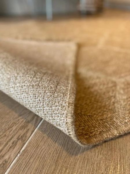 Seyran Halı 669 Bej İndia Naturel Modern Jüt Dokulu Kahve Halı Hasır Model Yolluk Jüt Salon Halısı 100x150