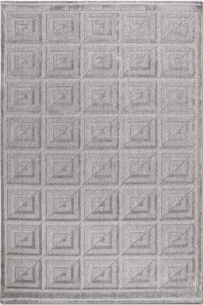 Crea  Halı Zara ZT02 Gri Kabartmalı Salon Oturma Odası Halısı Yolluk Koridor Mutfak Halısı Modern Halı