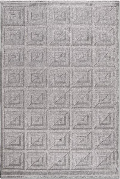 Crea  Halı Zara ZT02 Gri Kabartmalı Salon Oturma Odası Halısı Yolluk Koridor Mutfak Halısı Modern Halı