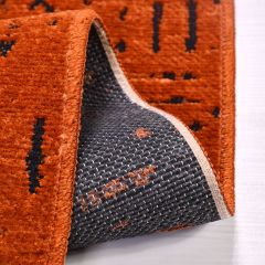 Crea Halı Vena Koleksiyonu 8010S Dokuma Kaymaz Tabanlı Modern Halı Turuncu My Crea Home 80x200