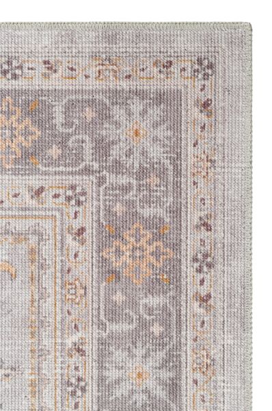 Eko Halı Elista Vintage ELS 201 Grey Blue Yumuşak Dokuma Kaymaz Tabanlı Yıkanabilir Modern Halı Salon Oturma Odası Mutfak Koridor Halısı