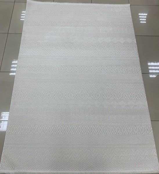 Merinos Recycle Koleksiyonu 38422 061 Beyaz Modern Dokuma Salon Mutfak Halısı Yolluk