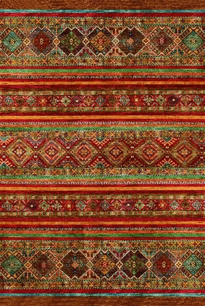 Drom Kaymaz Tabanlı Yıkanabilir Turuncu Modern Salon Halısı