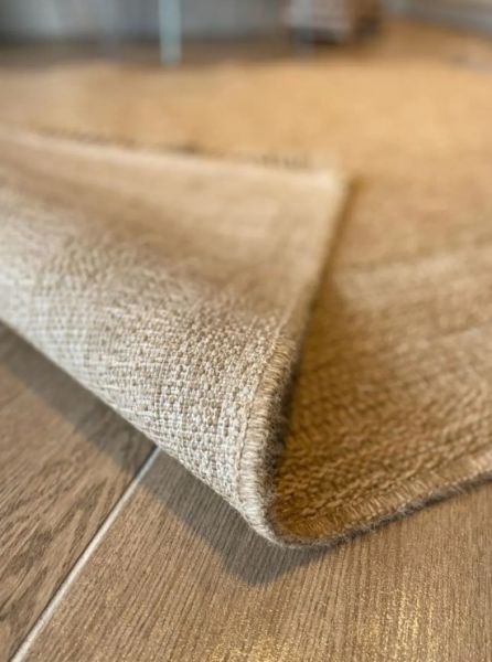 Seyran Halı 668 Bej İndia Naturel Modern Jüt Dokulu Kahve Halı Hasır Model Yolluk Jüt Halı 80x150