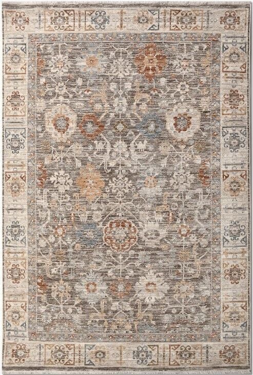 Crea Halı Alya AV06 Vintage Eskitme Desen Yumuşak Tuşeli Etnik Dokuma Taban Etnik Salon Oturma Odası Halısı My Crea Home