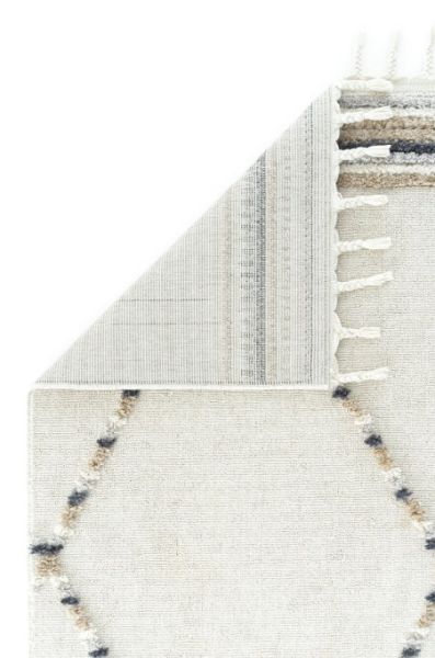 Eko Halı Terazzo 04 White Beige Hav Toz Vermez Krem Bej Yumuşak ve Parlak Tuşeli İskandinav Halı