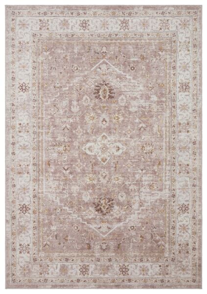 Eko Halı Elista Vintage ELS 201 Cream Beige Yumuşak Dokuma Kaymaz Tabanlı Yıkanabilir Modern Halı Salon Oturma Odası Mutfak Koridor Halısı