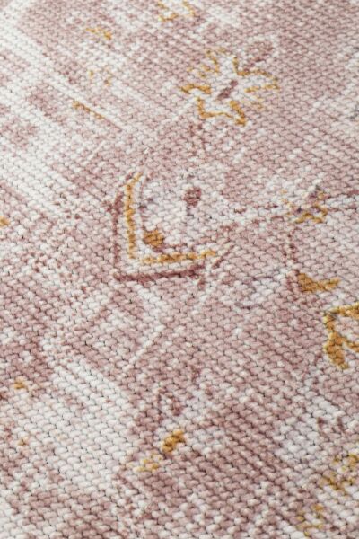 Eko Halı Elista Vintage ELS 201 Cream Beige Yumuşak Dokuma Kaymaz Tabanlı Yıkanabilir Modern Halı Salon Oturma Odası Mutfak Koridor Halısı