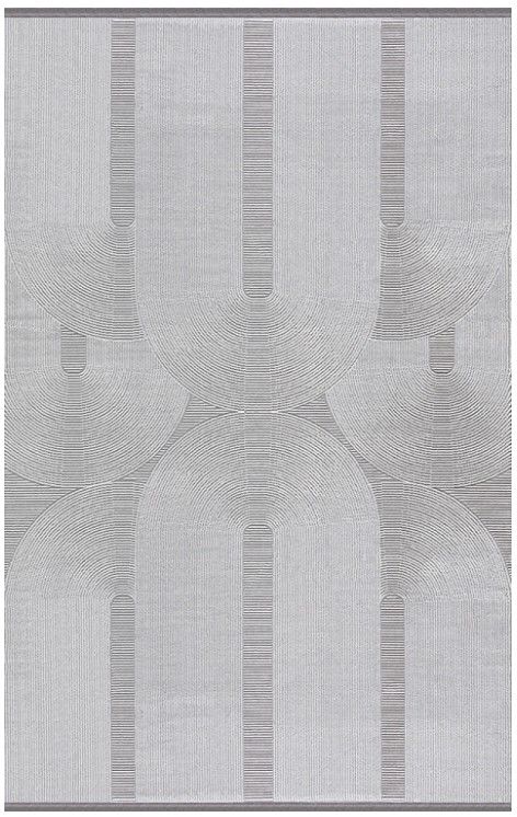 Merinos Rcycle Koleksiyonu 37804 096 Gri Modern Dokuma Salon Mutfak Halısı Yolluk