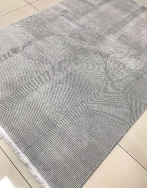 Merinos Recycle Koleksiyonu 37804 096 Gri Modern Dokuma Salon Mutfak Halısı Yolluk