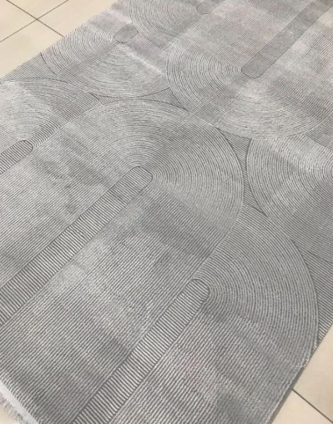 Merinos Rcycle Koleksiyonu 37804 096 Gri Modern Dokuma Salon Mutfak Halısı Yolluk