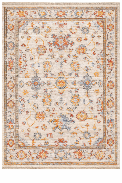 Drom Kaymaz Tabanlı Yıkanabilir Bej Modern Salon Oturma Odası Halısı