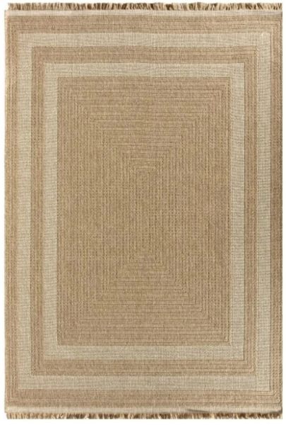 Seyran Halı 668 Beyaz İndia Modern Jüt Dokulu Modern Kahverengi Halı Hasır Model Yolluk 80x150