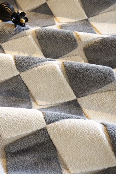 Halımax Alfa 8004 Krem Gri Hav Toz Vermez Kabartmalı Modern Salon Halısı