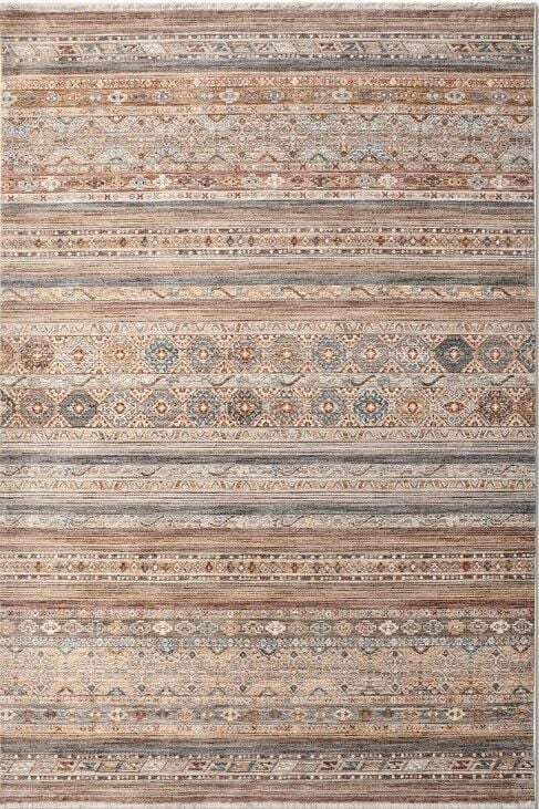 Crea Halı Alya AV07 Vintage Eskitme Desen Yumuşak Tuşeli Etnik Dokuma Taban Etnik Salon Oturma Odası Halısı My Crea Home