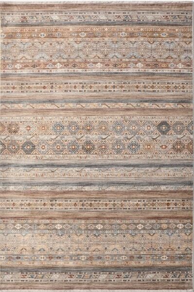 Crea Halı Alya AV07 Vintage Eskitme Desen Yumuşak Tuşeli Etnik Dokuma Taban Etnik Salon Oturma Odası Halısı My Crea Home