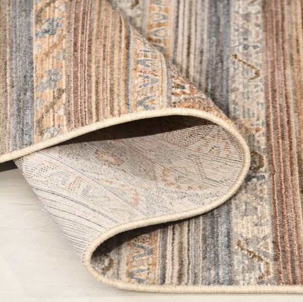 Crea Halı Alya AV07 Vintage Eskitme Desen Yumuşak Tuşeli Etnik Dokuma Taban Etnik Salon Oturma Odası Halısı My Crea Home