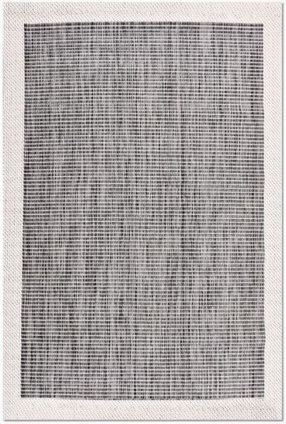 Crea Halı Andora AS07 Gri Beyaz Bordürlü Sisal Halı Hasır Doku Çerçeveli Halı My Crea Home