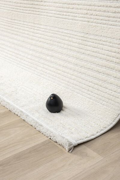 Seyran Halı Zara 0950 Krem Ekstra Yumuşak Kabartmalı Modern Yolluk Koridor Mutfak Salon Halısı