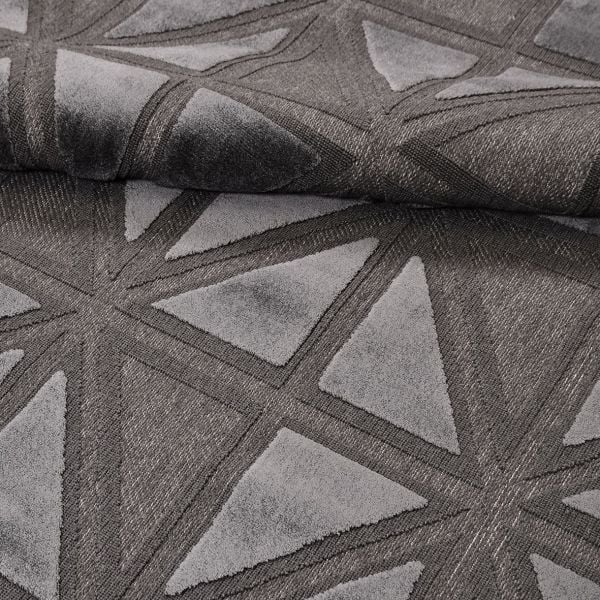 Crea  Halı Zara ZT04 Antrasit Kabartmalı Salon Oturma Odası Halısı Yolluk Koridor Mutfak Halısı Modern Halı