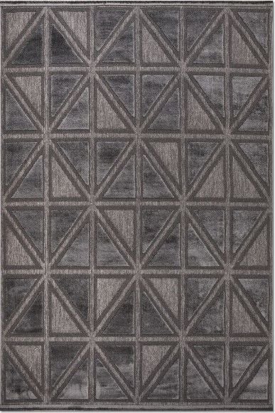 Crea  Halı Zara ZT04 Antrasit Kabartmalı Salon Oturma Odası Halısı Yolluk Koridor Mutfak Halısı Modern Halı