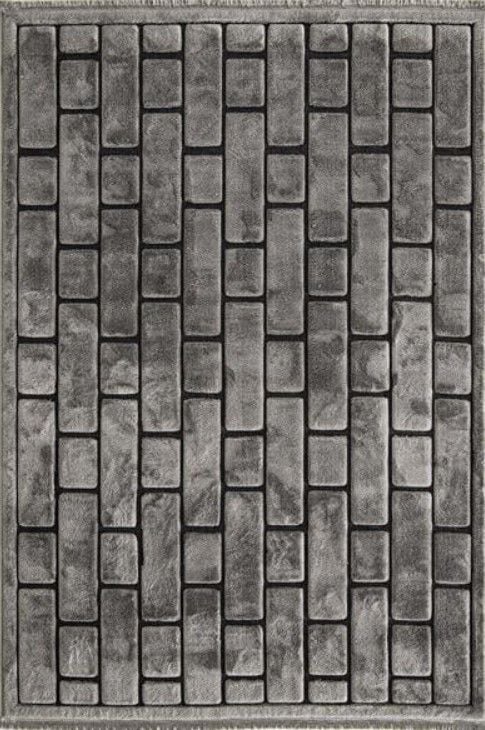 Halımax Alfa 8008 Gri Hav Toz Vermez Kabartmalı Modern Salon Halısı