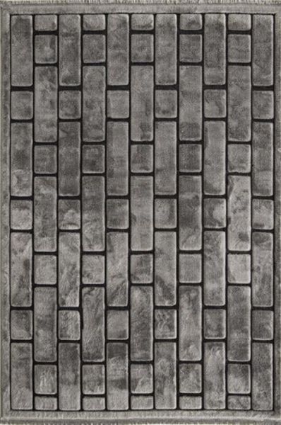 Halımax Alfa 8008 Gri Hav Toz Vermez Kabartmalı Modern Salon Halısı