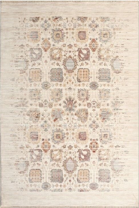 Crea Halı Armoni AA01 Vintage Eskitme Desen Yumuşak Tuşeli Etnik Dokuma Taban Etnik Salon Oturma Odası Halısı My Crea Home