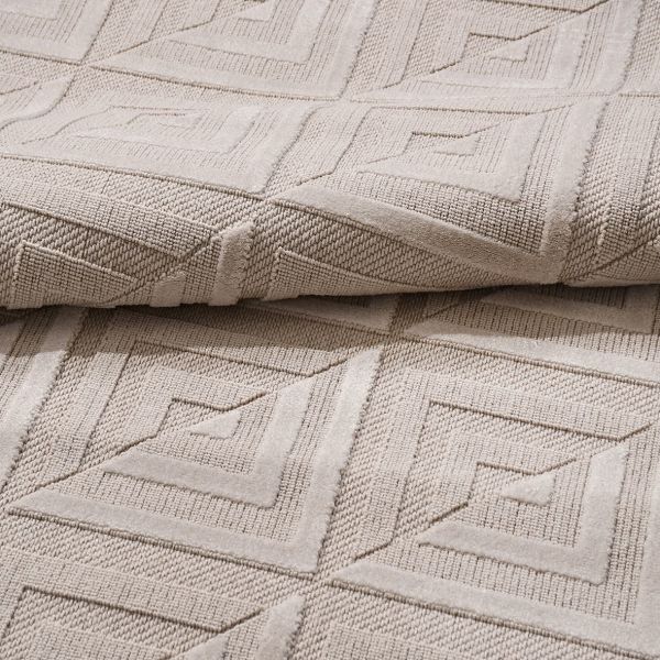 Crea  Halı Zara ZT05 Krem Kabartmalı Salon Oturma Odası Halısı Yolluk Koridor Mutfak Halısı Modern Halı