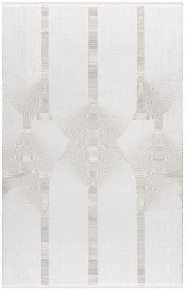 Merinos Rcycle Koleksiyonu 37804 061 Beyaz Modern Dokuma Salon Mutfak Halısı Yolluk