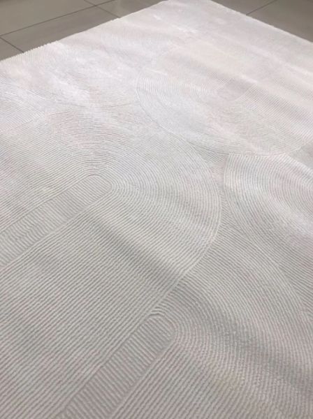 Merinos Rcycle Koleksiyonu 37804 061 Beyaz Modern Dokuma Salon Mutfak Halısı Yolluk