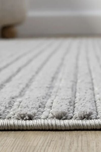 Seyran Halı Zara 0950 Gri Ekstra Yumuşak Kabartmalı Modern Yolluk Koridor Mutfak Salon Halısı